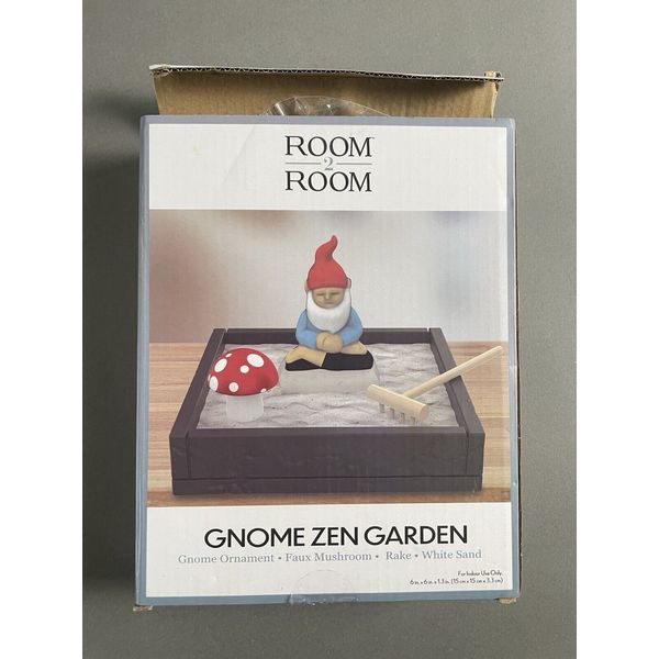 Room 2 Room Gnome Zen Garden Rake, Sand, Faux Mushroom, new