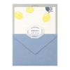 Midori Letter Set 476 Letterpress Lemon Pattern 86476006