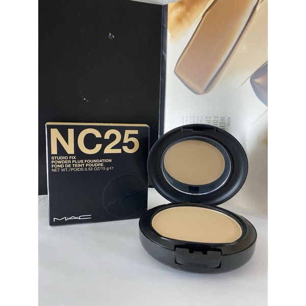 MAC Studio Fix Powder Plus Foundation, Full Size, 15g, Original Formula, NC25
