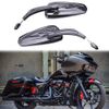 Motorcycle Gloss Black Rearview Side Mirrors For Harley Davidson Road Glide CVO