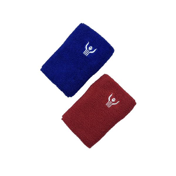 Great Call Athletics | Premium Wrestling Wrist Bands | Professional Red & Blue Set | Referee Official Coach | Tournament International Freestyle