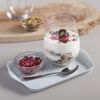 Zeal Mini Serving Tray, Dotty Design 18cm x 14cm Duck Egg Blue