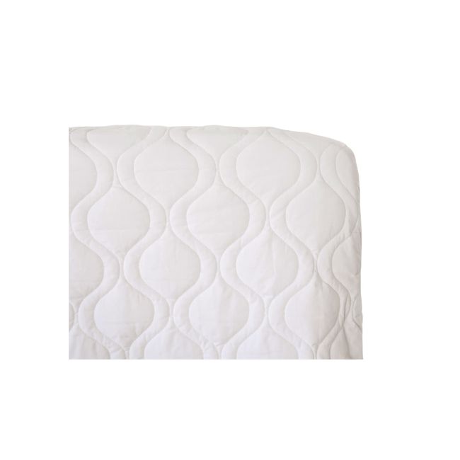 SheetWorld Quilted Fitted Cradle Mattress Pad 18 x 36, Solid White, Made in USA