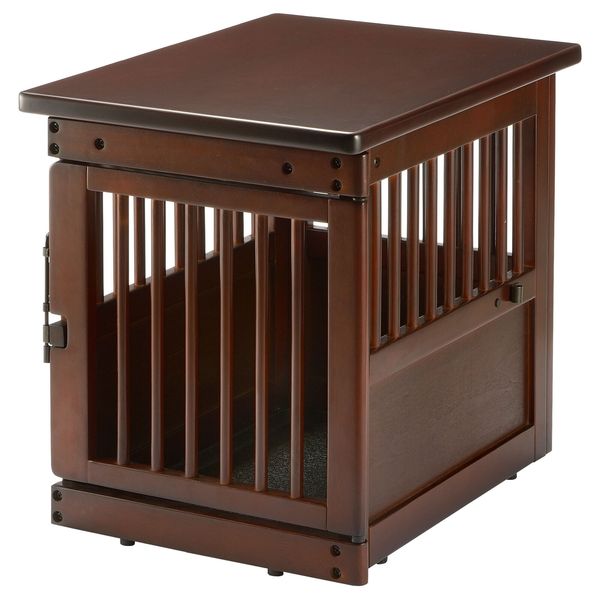 Richell Wooden End Table Dog Crate Small Dark Brown 24"x18.1"x20.9" R80004