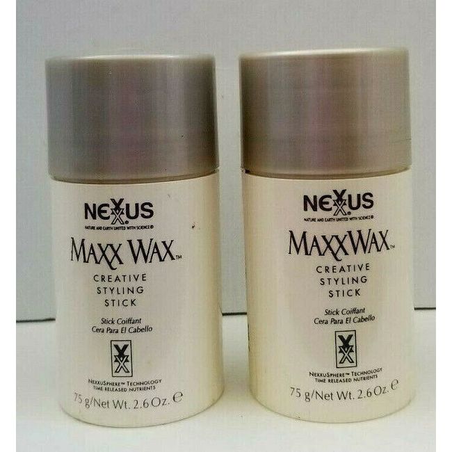 2 pk Nexxus Maxx Wax Creative Styling Stick 2.6 oz ea unbox