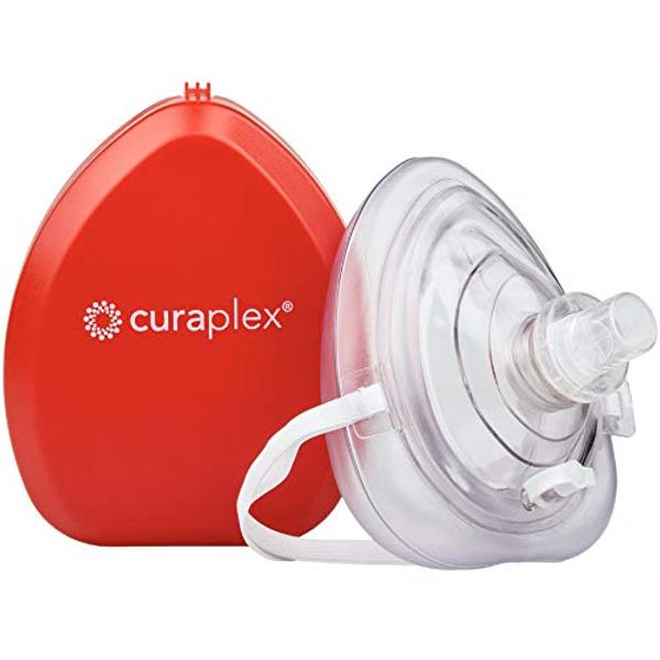 Curaplex CPR Pocket Mask with Oxygen Inlet and Carrying Case