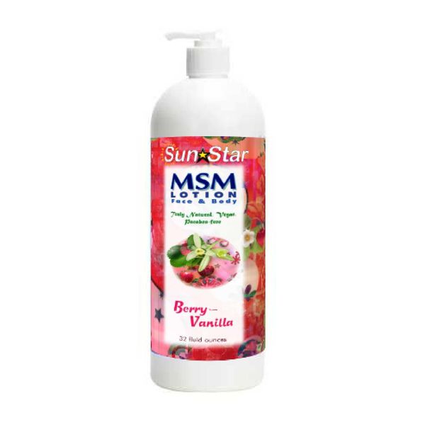 MSM Lotion - Berry Vanilla, 32oz