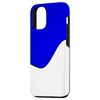 iPhone 12/12 Pro GEOMETRIC TWO TONE WAVE PATTERN MEDIUM BLUE AND WHITE Case