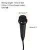 sourcing map 2Pcs Mini Microphone Tiny Microphone Portable Microphone with Covers for Singing Voice Recording Video for Phone Computer Notebook Black, Silver