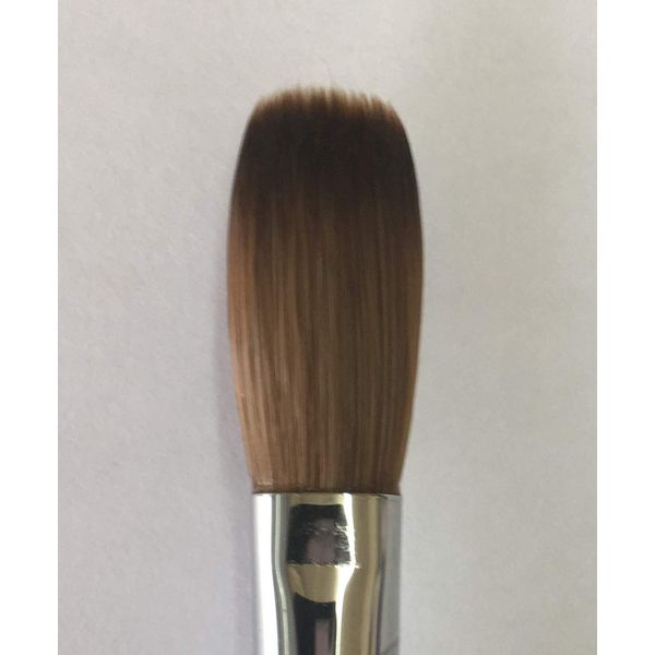 Six Angles - CRIMPED - Black Handle Petal 100% Kolinsky Acrylic Nail Brush (Crimped 12)