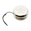 Personalised Silver Metal Yo-Yo with Custom Engraving on One Side, Classic Design with String