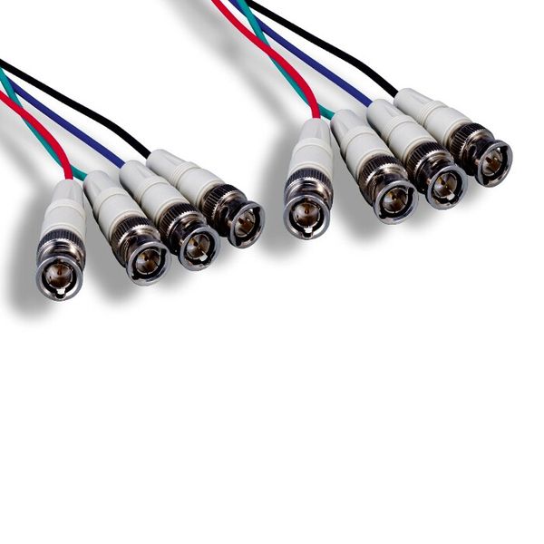 Kentek 6ft Premium 4-BNC Video Cable High Resolution CCTV Security Camera HDTV