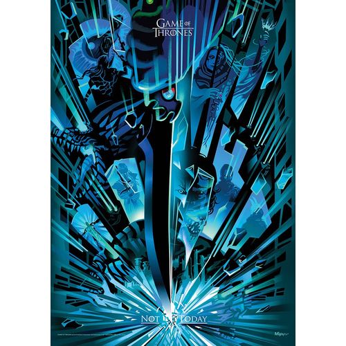 MIGHTYPRINT Game of Thrones – Not Today – Durable 17” x 24 Wall Art – NOT Made of Paper – Officially Licensed Collectible