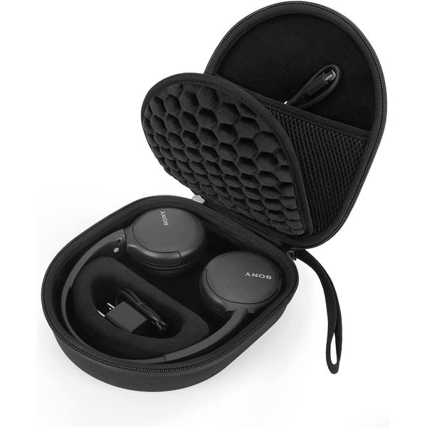 Headphone Case Compatible with Sony WH-CH520/WH-CH510/JBL Tune 510BT/ 660NC/Jr 310BT/ T500 in/T450BT Bluetooth / Sony Wireless Headphone Case for Travel/Storage/Protection (Black) YINKE