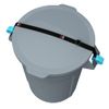 SideArm by BinClaw - Maximum Security - Trash Can Lock Security Device, Universal Fit, Dual Clasp Protection, No Tools Required (SideArm Round Trash Cans)