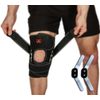 Hinged Knee Brace Support with Strap & Side Patella Stabilizers for Protection &