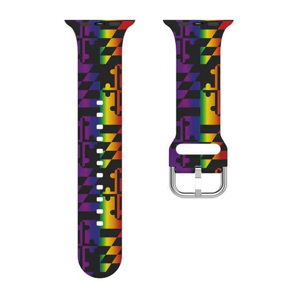 Rainbow Maryland Flag / Apple Watch Band - 42/44/45