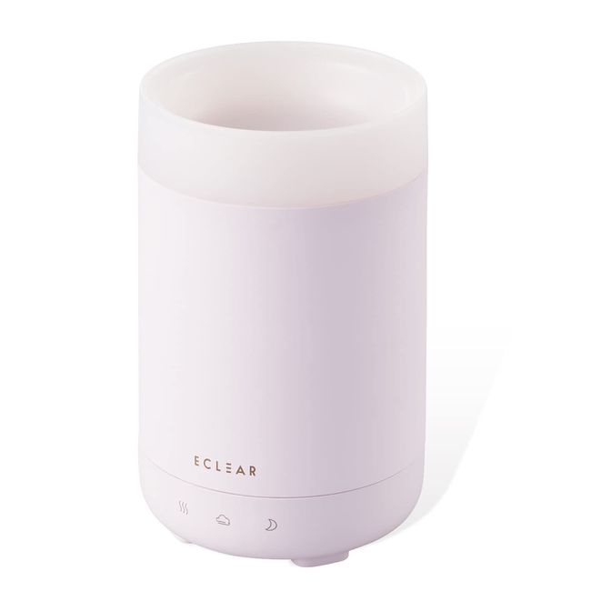 Elecom HCE-HU2105APN Humidifier, Ultrasonic Type, Antibacterial, Aroma Diffuser, Eclea Mist, AC Power, Capacity 5.1 fl oz (150 ml), Maximum 7 Hours, Empty Heating Prevention, Silk Mist Mode Included, Hypochlorous Acid Water Compatible, Pink