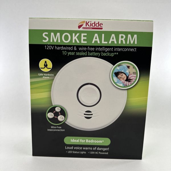 Kidde Smoke Alarm P4010ACS-W AC 120 Volt Hardwired & Wire-free Interconnect New