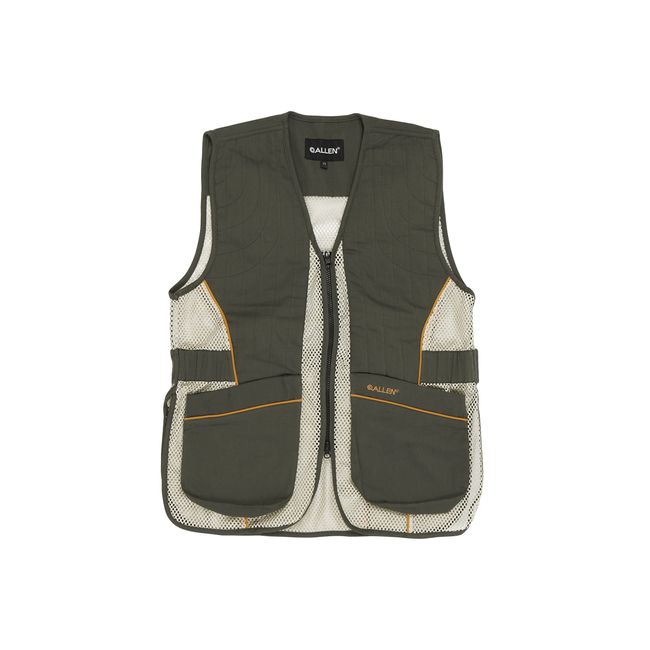 Allen Company unisex adult Apparel Allen Company Ace Range Shooting Vest with Moveable Shoulder Pad X Large XX Large Olive Tan, Olive/Tan, X-Large-XX-Large US