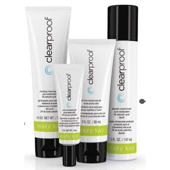 Mary Kay ClearProof Acne System 4 Four Piece Set NIB Exp 06/2025 FULL SIZE NEW!!