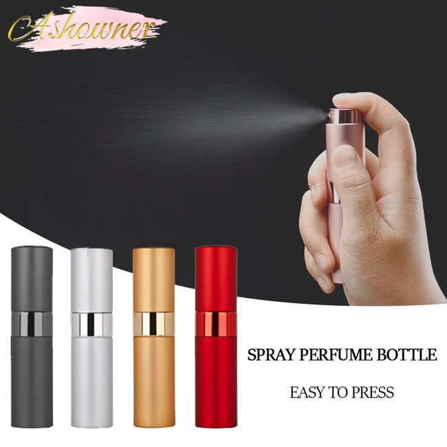 Perfume Travel Bottle 30/50/100ML Cylindrical Glass for Liquid Cosmetic  Portable Mini Empty Press Refillable Spray Bottle 1PC