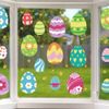 Easter Decorations Window Clings Decals Decor, Extra Large Easter Eggs Flower...