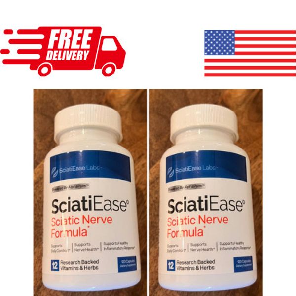 SciatiEase Labs Sciati Ease Sciatic Nerve Formula 120 Capsules 2 pack New !