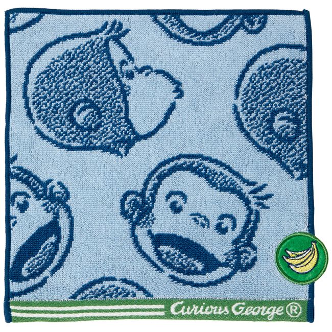 Curious George Curious George Face Towel Handkerchief Blue Small Reborn Cotton Full Fee Cotton 68-2070060