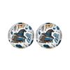 Wizard Witchcraft Magic Spell Themed Clip-on Earrings (White)