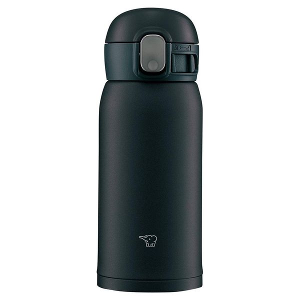 Zojirushi SM-WA36-BA Water Bottle, One-Touch Stainless Steel Mug, Seamless, 12.2 fl oz (0.36 L), Black