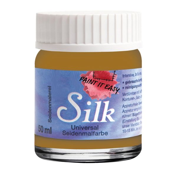 CREATIV DISCOUNT NEU PAINT IT EASY Bügelfarbe/Seidenmalfarbe, 50 ml, Ocker