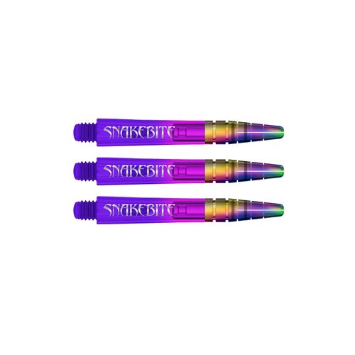 RED DRAGON Peter Wright Snakebite Nitrotech Short Purple Ionic Dart Stems - 2 sets per pack (6 stems in total)