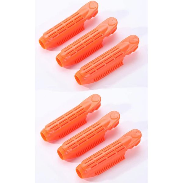 6 PCS Hair Root Fluffy Clip, Natural Fluffy Hairpin, DIY Hair Curler Clip Naturally Fluffy Curly Hair Styling Tool, Self-holding Curling Root Clip for Long & Short Hair 66621 (Orange 6)