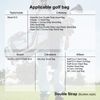 Big Teeth Golf Cart Bag Straps Replacement Shoulder Padded Comfortable Nylon Adjustable Universal All Black 4 Hooks