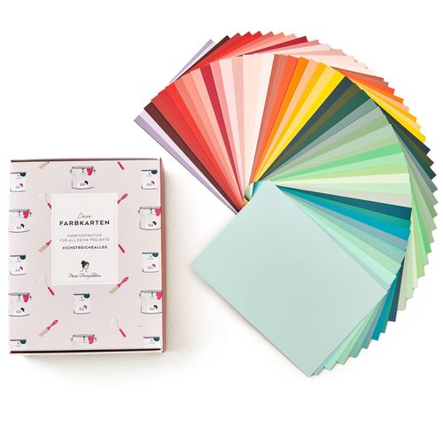 MissPompadour Large Format Colour Cards – 93 Pattern Cards in DIN A6 Postcard Format – Set for Our Wall Paints & Varnishes – Made in Germany