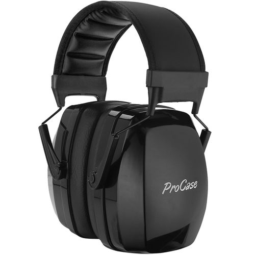 [ProCase] Adult Soundproofing Earmuffs with Adjustable Headband Ear Cover Ear Muffs Hearing Protection Headphones, Noise Reduction Rate: NRR 35dB, Black
