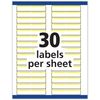 Avery TrueBlock File Folder Labels, 2/3" x 3-7/16", 1,500 Printable Labels, White/Yellow, Permanent (5966)