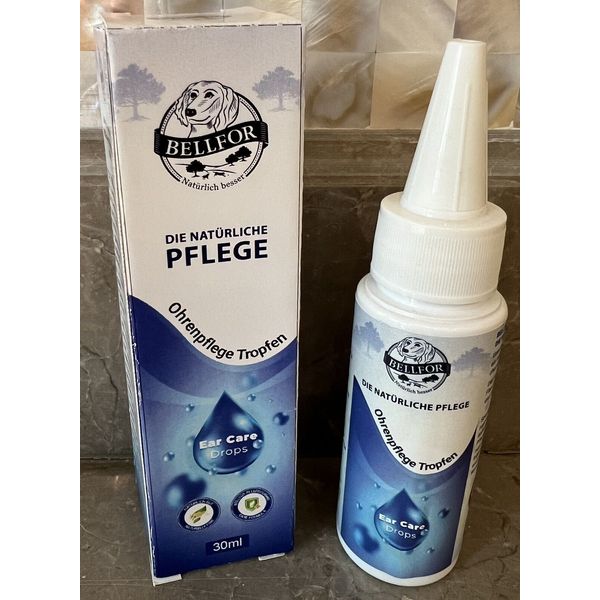 Bellfor Dog Ear Care Drops 30ml - Made In Germany, Premium Brand, No Chemicals