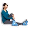Heel Pillow - Pair - Wicking Fabric - Blue - Ulcer Prevention, Relieves Pressure on Feet/Heels -by Hermell Products