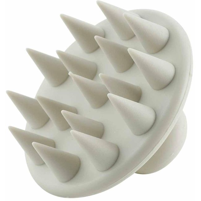 Shimomura 44252 Shampoo Brush Silicone [Made in Japan] Women's Men's Hair Washing Scalp Pores Massage Scalp Brush Ivory