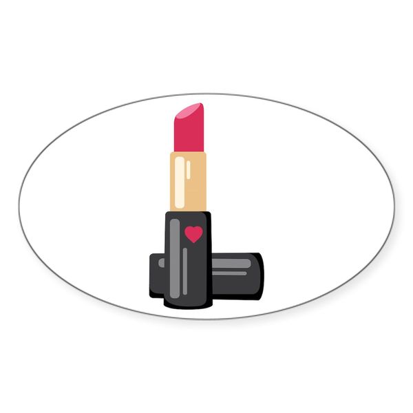 CafePress Lipstick Sticker Sticker (Oval 50 pk)