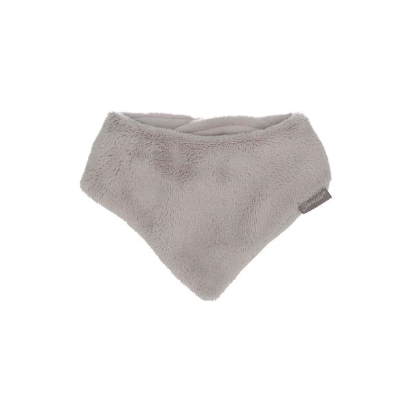 Sterntaler Unisex Baby Dreieckstuch aus Teddyflausch, Rückseite Microfleece Halstuch, Hellgrau, 1