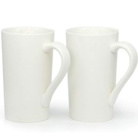  20 Ounces Large Coffee Mugs, Smilatte M007 Plain Tall Ceramic  Cup with Handle for Dad Men, Set of 2, Black : Home & Kitchen