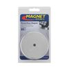 Master Magnetics .44 in. Ceramic ROUND BASE MAGNET Silver 95 lb. Pull 1pk 07223