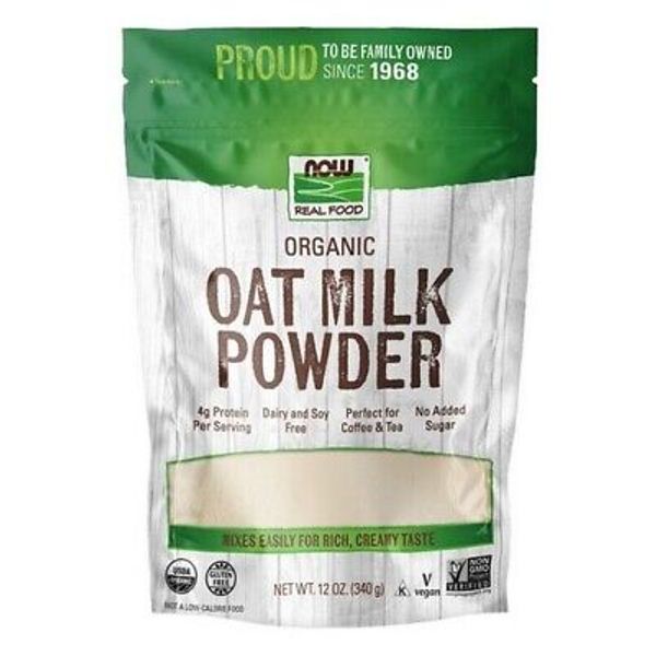 Organic Oat Milk Powder 12 Oz  by Now Foods