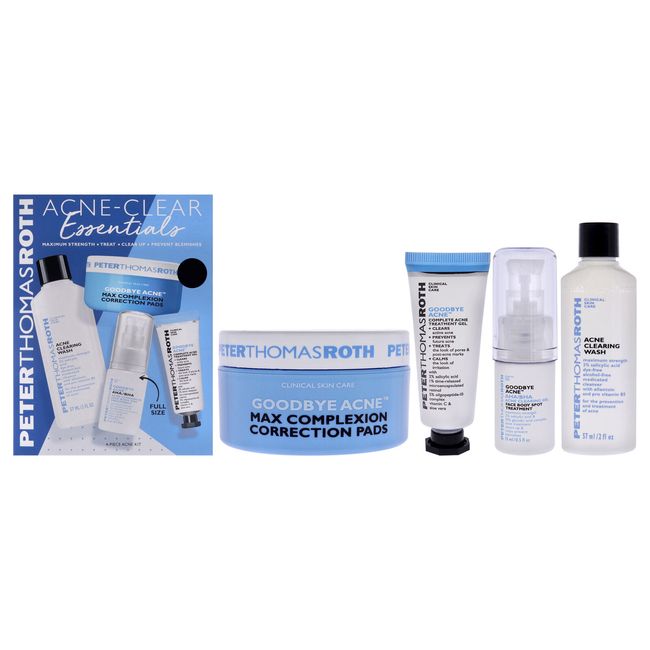 Acne-Clear Essentials Kit by Peter Thomas Roth for Unisex - 4 Pc Kit Set