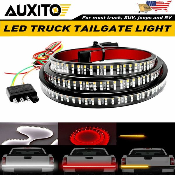 60" LED Tailgate Light Bar Triple Row 5-Function Strip for Pickup Trailer SUV US