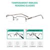 Eyekepper Readers Rectangle Half-rim Spring Temples Reading Glasses Gunmetal +2.5