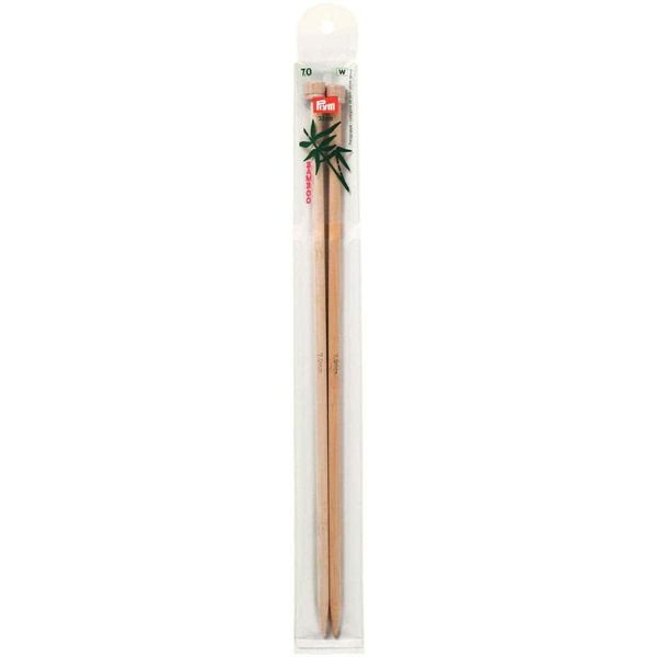 Prym 33 cm 7.00 mm Single Pointed Knitting Pins Bamboo